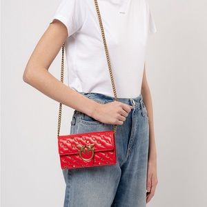 Pinko Love Wallet with Pins and Chain